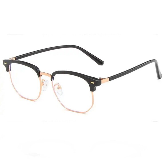 Fashion unisex square Plain glasses for men women Metal frame glasses polygon - Picture 6 of 11
